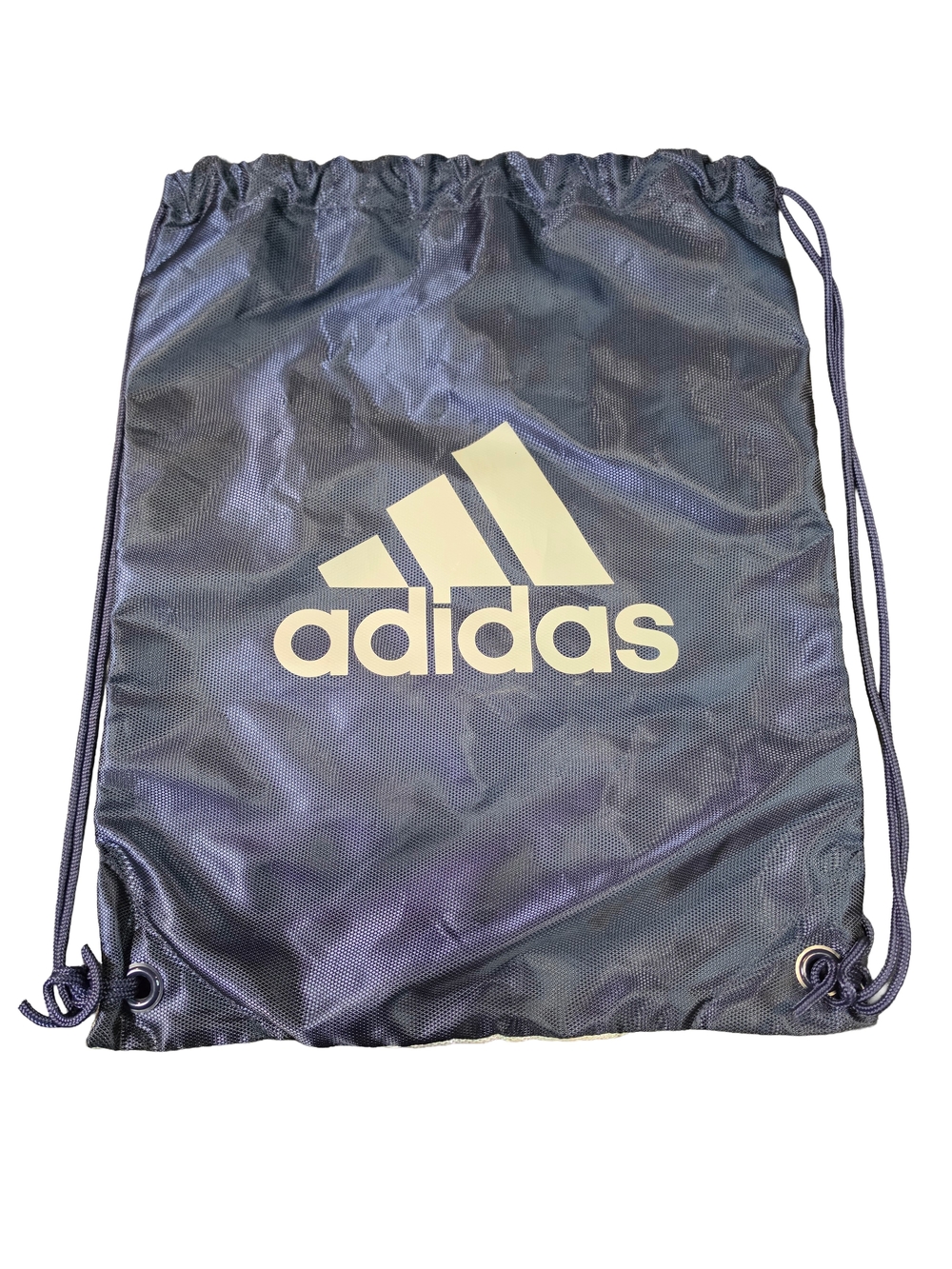 adidas Reversible Drawstring Backpack Gray Navy Sackpack Gym Sports Bag